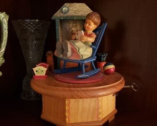 Swiss wood music box