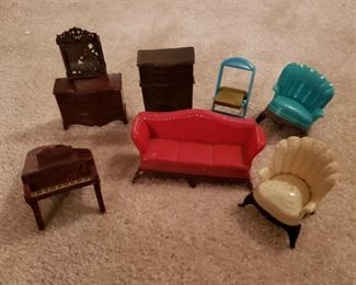 Plastic doll house furniture