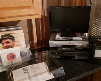 Vintage record player and Elvis album