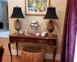 Thomasville mahogany console table