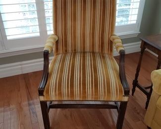 Mahogany open armchair