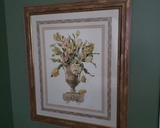 Framed floral print