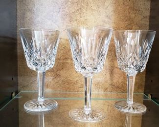 Waterford wine and water goblets