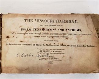 1820's 1st Edition leather bound The Missouri Harmony Psalm, Tunes, Hymn's and Anthems