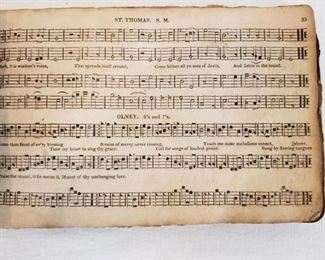 1820's 1st Edition leather bound The Missouri Harmony Psalm, Tunes, Hymn's and Anthems