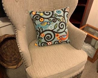 Matching Modern Chairs. So Comfortable! Variety of fabulous wool blend pillows!