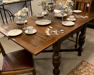Antique Table with Four Matching Chairs