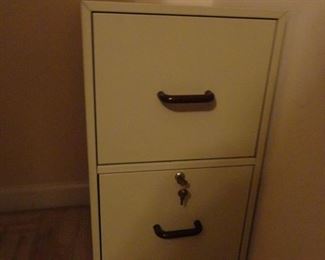 2 Drawer File Cabinet with Key Lock