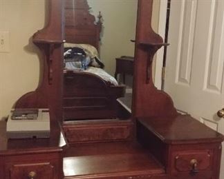 Victorian era walnut dresser (circa 1870)