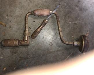 Antique wooden hand tools