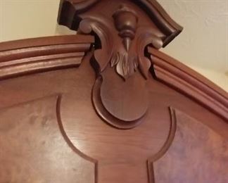 Close up of the dresser finial