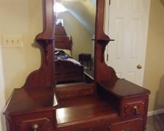Victorian walnut dresser(matches bed) circa 1870