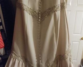 Back of contemporary wedding dress