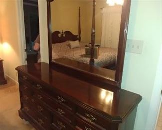 Bassett Cherry Dresser &Mirror