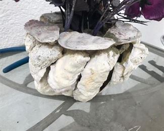 Oyster shell planter