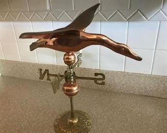Copper duck weathervane 