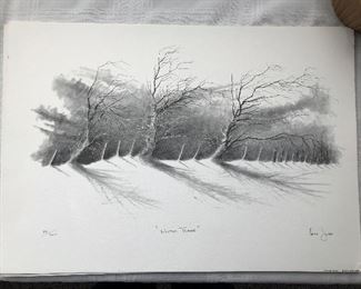 Herb Jones 151/500 signed “Winter Trees”