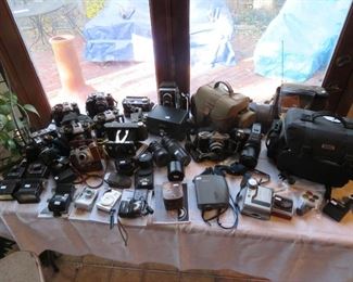 Large collection of cameras
