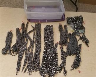 large lot of assorted magnetic jewelry beads with tub