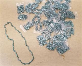 over 40 strands of turquoise chips