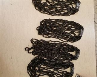 approximately 48 mm black glass beaded strands