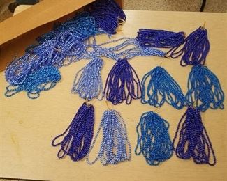 over 160 beaded strands - blue
