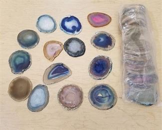 approximately 45 assorted polished geode slabs