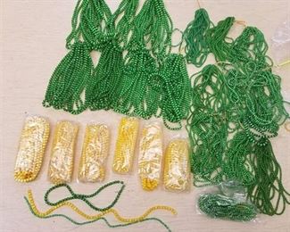 large lot of green and yellow assorted beaded strands