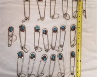large safety pins- key holders