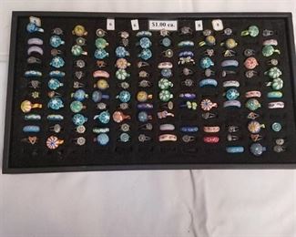 approximately 120 assorted rings