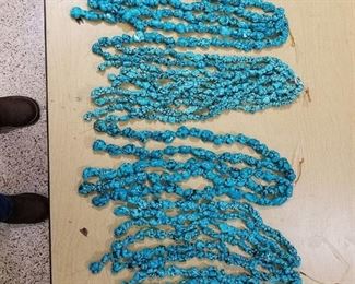 assorted stranded turquoise - approximately 30 strands