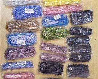 assorted stranded cateye beads