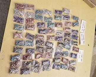 approximately 69 bags of cloisonne beads