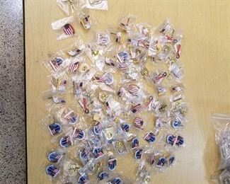 approximately 100 USA themed pins