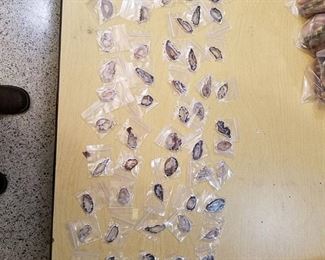 approximately 50 polished Stone pendants