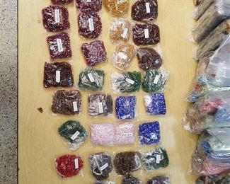 approximately 30 bags of stranded beads - assorted colors