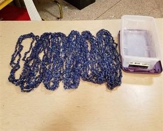 large lot of dark blue lapis beaded strands