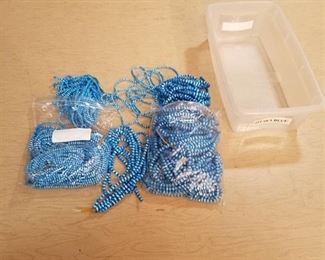 lots of sea blue stranded jewelry beads