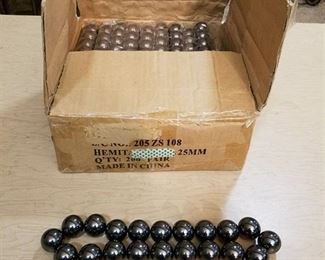 case of hematite magnetic balls - 25 mm - approximately 400 count