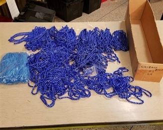 large lot of assorted blue stranded beads - 4 mm and 6 mm