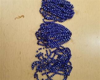 approximately 30 beaded strand - 10 mm cobalt blue