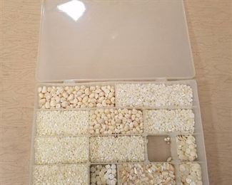 organizer container with assorted jewelry beads