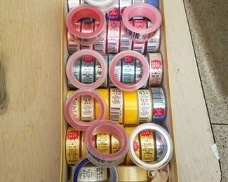 box of assorted ribbon approx 48 count