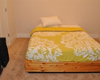Luggage, queen size platform bed