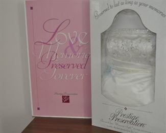 Bridal gown boxed and preserved