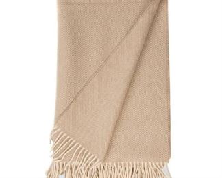 Beige Cashmere Throw