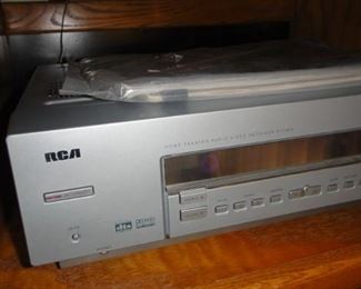 Home Theater Audio Video receiver (RCA) model RT2600, 3 speaker set
·        Symphonic video cassette recorder DVD/CD player
·        RCA Super Woofer
