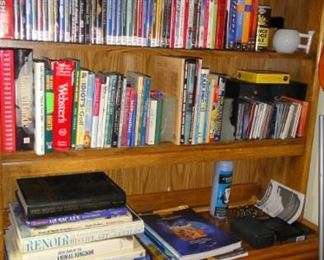 Book Shelves, CD's, DVD's, Books, 