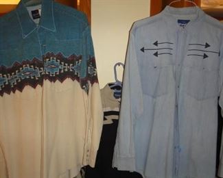 Men’s western shirts, (Wrangler, Brooks & Dunn, Kakadu, Ruddock Bros, Roper), Size XL 