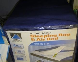 New in Box, Sleeping Bag & air bed 
